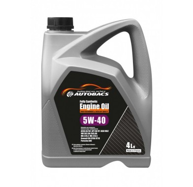 Масло моторное 5W-40 AUTOBACS ENGINE OIL FULLY SYNTHETIC ACEA A3/B4 API SN/CF (4л х 4) - 2708