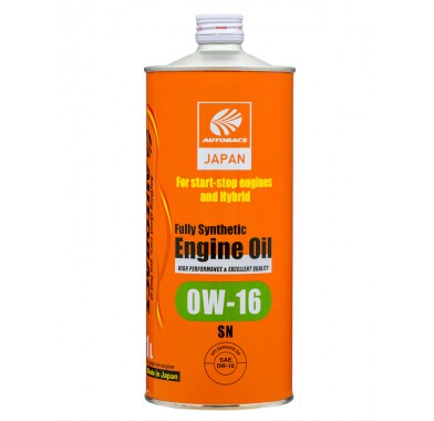 Масло моторное 0W-16 AUTOBACS ENGINE OIL API SN SYNTHETIC (1л х 20) - 2576
