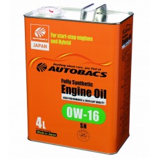 Масло моторное  0W-16  AUTOBACS ENGINE OIL API SN SYNTHETIC (4л х 6)