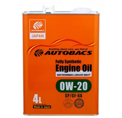 Масло моторное 0W-20 AUTOBACS ENGINE OIL API SP ILSAC GF-6A SYNTHETIC (4л х 6) - 2558
