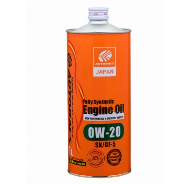 Масло моторное  0W-20  AUTOBACS ENGINE OIL API SN ILSAC GF-5 SYNTHETIC (1л х 20) - 2408