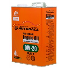 Масло моторное  0W-20  AUTOBACS ENGINE OIL API SN ILSAC GF-5 SYNTHETIC (4л х 6)