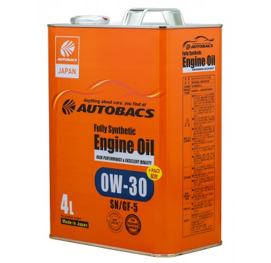 Масло моторное  0W-30  AUTOBACS ENGINE OIL API SN ILSAC GF-5 SYNTHETIC (4л х 6) - 2426