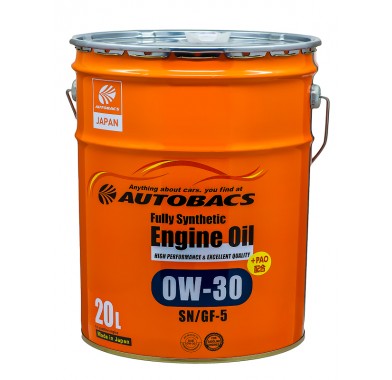 Масло моторное 0W-30 AUTOBACS ENGINE OIL API SN ILSAC GF-5 SYNTHETIC (20л) - 2432