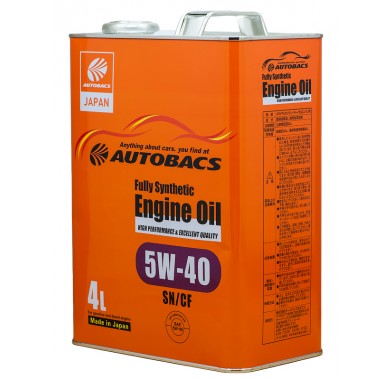 Масло моторное 5W-40 AUTOBACS ENGINE OIL API SN/CF SYNTHETIC (4л х 6) - 2450
