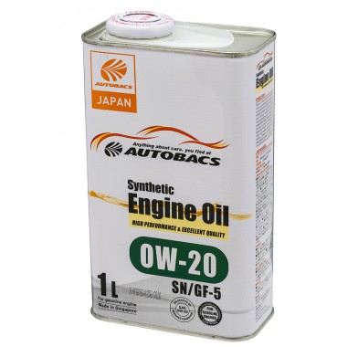 Масло моторное 0W-20 AUTOBACS ENGINE OIL SYNTHETIC API SN ILSAC GF-5 (1л х 12) - 2468
