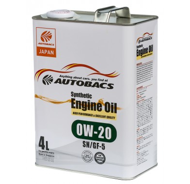 Масло моторное  0W-20  AUTOBACS ENGINE OIL SYNTHETIC API SN ILSAC GF-5 (4л х 6) - 2642