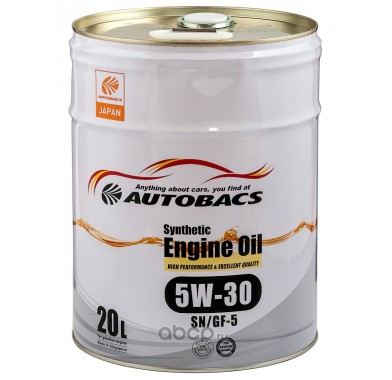 Масло моторное 5W-30 AUTOBACS ENGINE OIL SYNTHETIC API SN ILSAC GF-5 (20л) - 2810