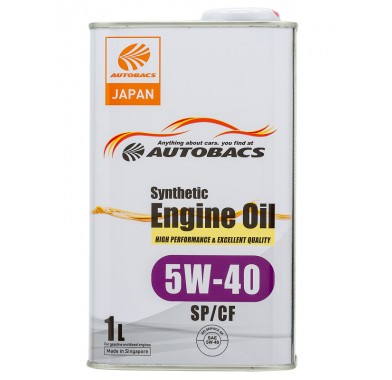Масло моторное 5W-40 AUTOBACS ENGINE OIL SYNTHETIC API SP/CF (1л х 12) - 2624