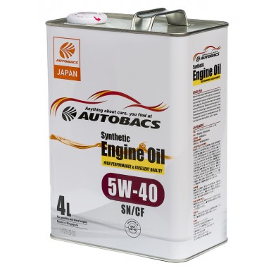 Масло моторное 5W-40 AUTOBACS ENGINE OIL SYNTHETIC API SN/CF (4л х 6) - 2822