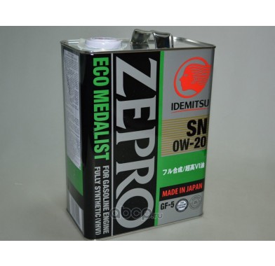 Масло моторное 0W-20 ZEPRO ECO MEDALIST API SN SYNTHETIC (4л х 6) - 2912