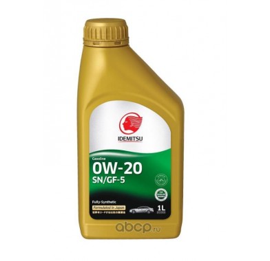 Масло моторное 0W-20 IDEMITSU SN/GF-5 FULLY-SYNTHETIC (1л х 24) - 3008
