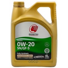 Масло моторное  0W-20  IDEMITSU SN/GF-5 FULLY-SYNTHETIC (4л х 6)