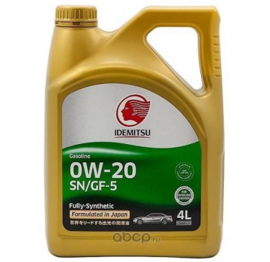 Масло моторное 0W-20 IDEMITSU SN/GF-5 FULLY-SYNTHETIC (4л х 6) - 3014